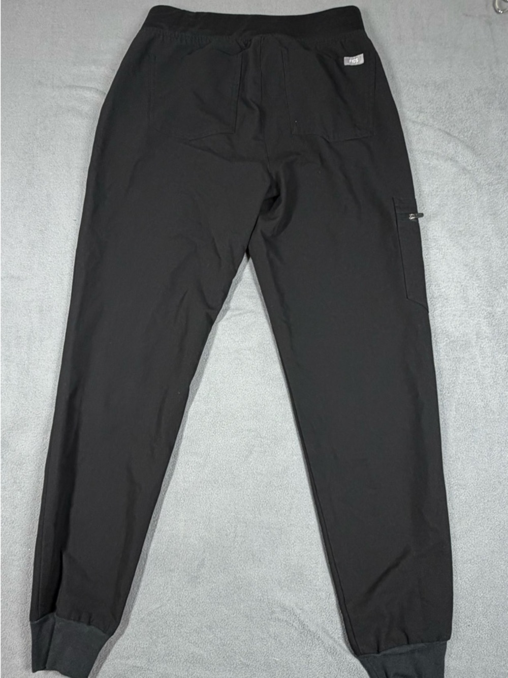 Figs Black Zamora Jogger Pants with Drawstring - Picture 3 of 9